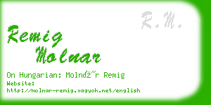 remig molnar business card